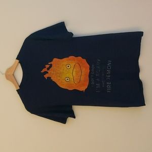 Unisex Medium Howls Moving Castle, Calcifer T-shirt 🔥